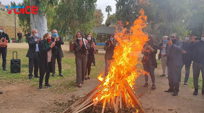 Lefkoşa’da, Nevruz ateşi yakıldı