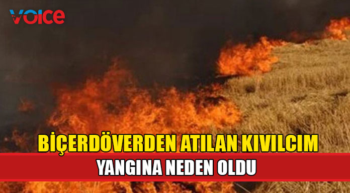 50 dönüm arpa yandı!