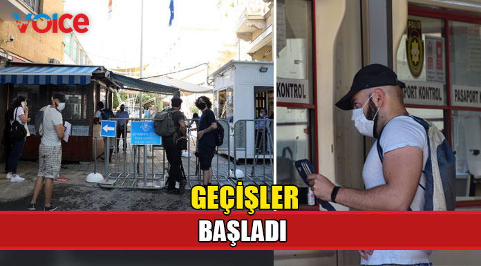 Kuzey'e geçenler "hoşgeldiniz" pankartı ve lokma ikramı ile karşılandı
