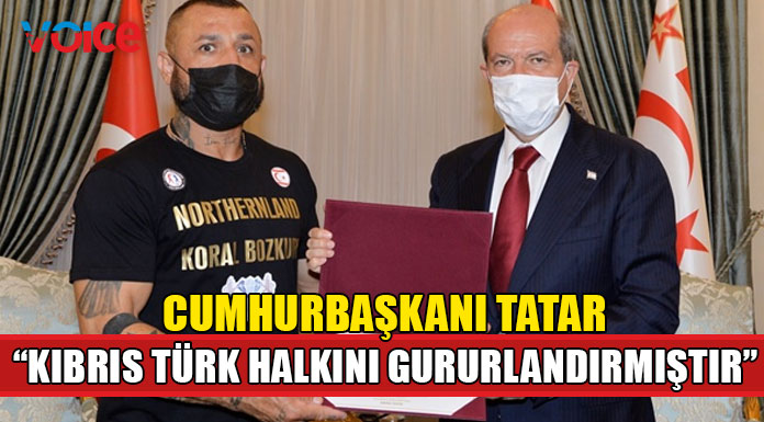 Tatar, Milli Boksör Turunç ve Federasyon Başkanı Zabit'i kabul etti