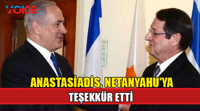 Anastasiadis, Netanyahu'yu arayarak teşekkür etti