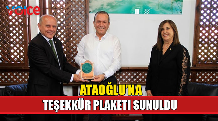 Ataoğlu, Kuzey Kıbrıs Çevre ve Kültür Mirasını Koruma Vakfı Başkanı Özsoy ve Lions Kulübü Başkanı Güneş'i kabul etti