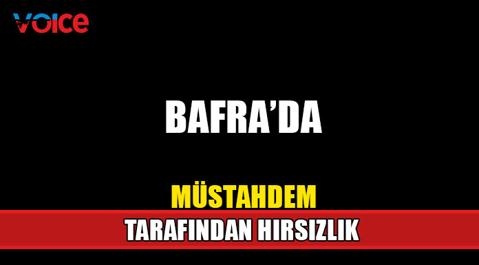 Bafra’da müstahdem tarafından hırsızlık!