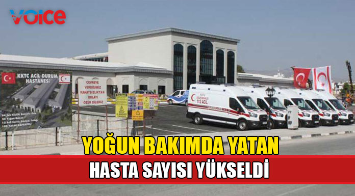Yoğun bakımda yatan hasta sayısı yükseldi