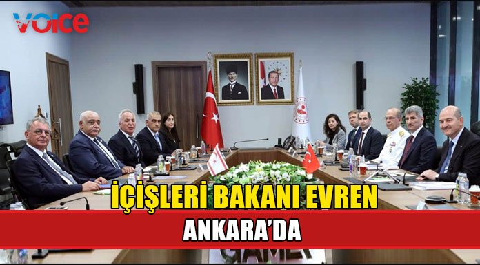 Evren, TC İçişleri Bakanı Soylu ve heyetiyle çalışma toplantısında