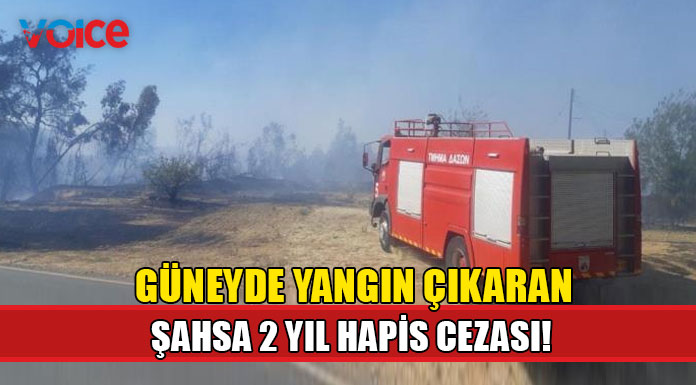 Güneyde yangın çıkaran şahsa hapis cezası verildi