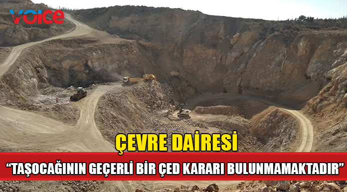 Çevre Dairesi, Büyükkonuk-Kilitkaya Taş Ocağı'na ilişkin açıklama yaptı
