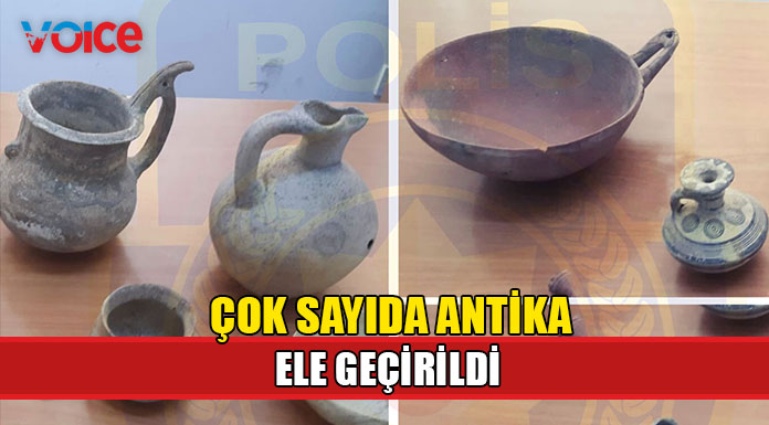 Bir evde çok sayıda antika ele geçirildi