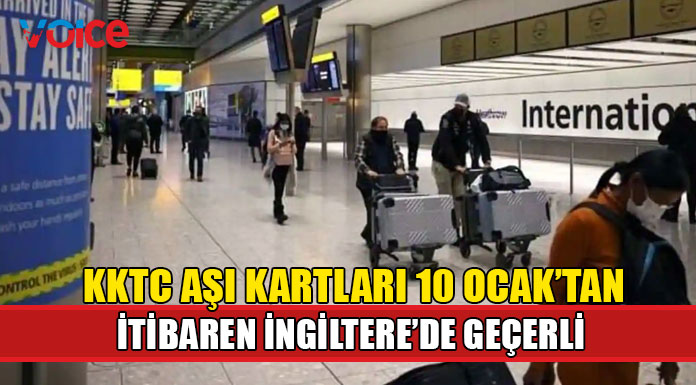 İngiltere'de aşı kartları 10 Ocak'tan itibaren geçerli