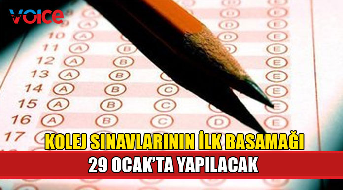 Kolejlere Giriş Sınavı 29 Ocak'ta gerçekleştirilecek