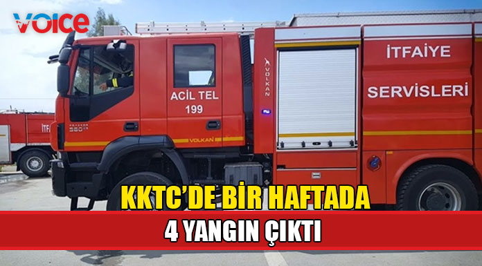 KKTC’de geçen hafta 4 yangın çıktı