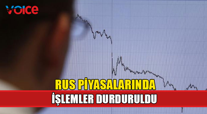 Rus piyasalarında işlemler değer kayıplarının ardından durduruldu