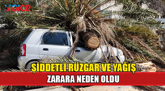 Şiddetli rüzgar ve yağışlı hava olumsuzluklara neden oldu