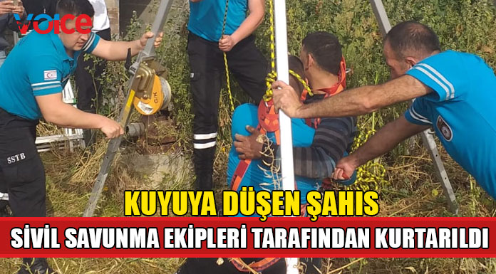 46 yaşındaki şahıs 4 buçuk metre derinliğindeki kuyuya düştü!