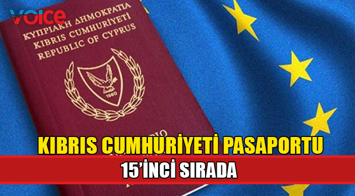 Kıbrıs Cumhuriyeti pasaportu “Henley Passport Index”te 15’inci sırada