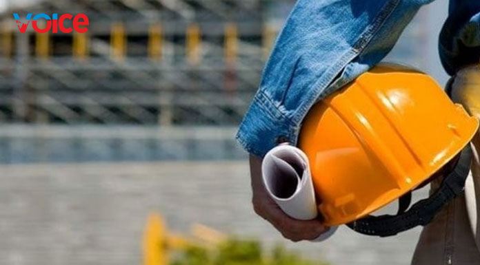 Woman injured after falling into staircase at construction site