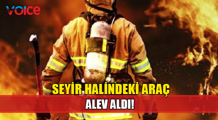 Girne–Lefkoşa yolunda araç yangını!