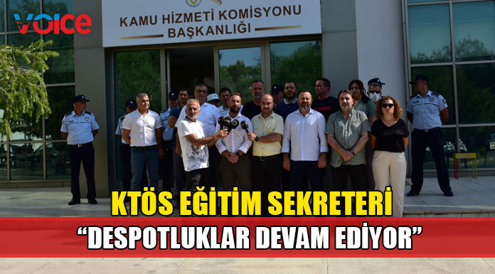 Sendikalar Kamu Hizmeti Komisyonu binası önünde eylem gerçekleştirdi