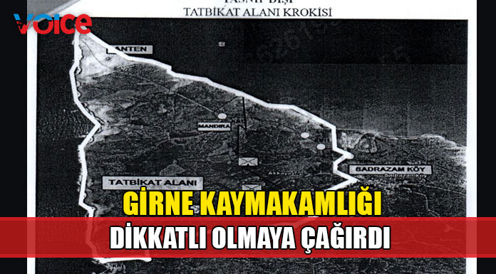 Ateşli tatbikat nedeniyle “tehlikeli bölge” olarak belirlenen yerler duyuruldu