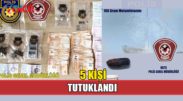 Kanunsuz uyuşturucu madde tasarufundan 5 kişi tutuklandı