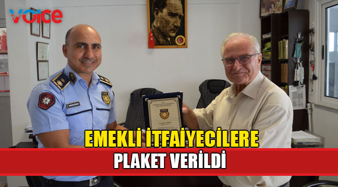İtfaiye Haftası etkinlikleri kapsamında emekli itfaiyecilere plaket takdim edildi