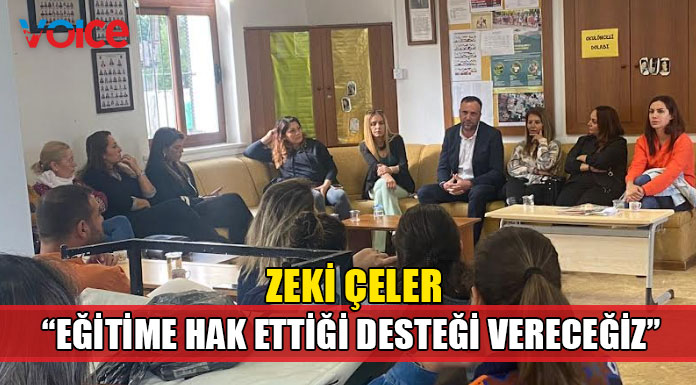 Girne Bağımsız Belediye Başkan adayı Çeler Karaoğlanoğlu İlkokulu’nu ziyaret etti