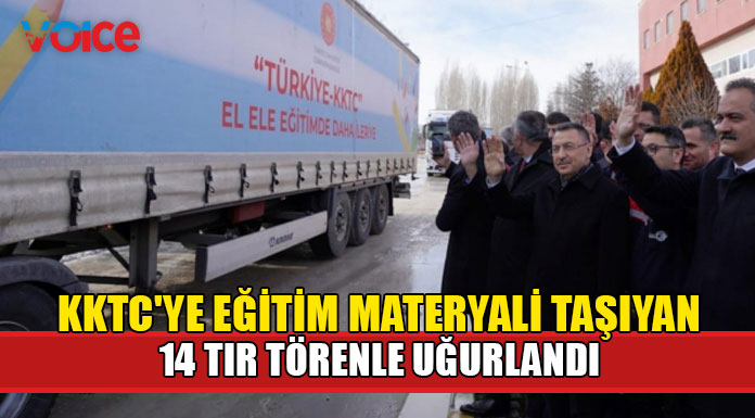 Okullara iletilmek üzere hazırlanan eğitim materyalleri KKTC'ye gelmek üzere yola çıktı