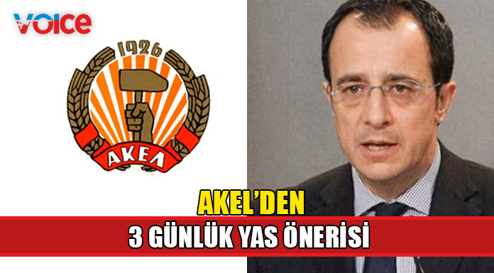 AKEL, Hristodulidis’e yas ilan edilmesi için mektup gönderdi