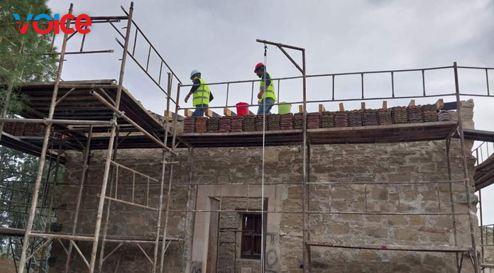 Conservation work has begun at the Maroni Village mosque