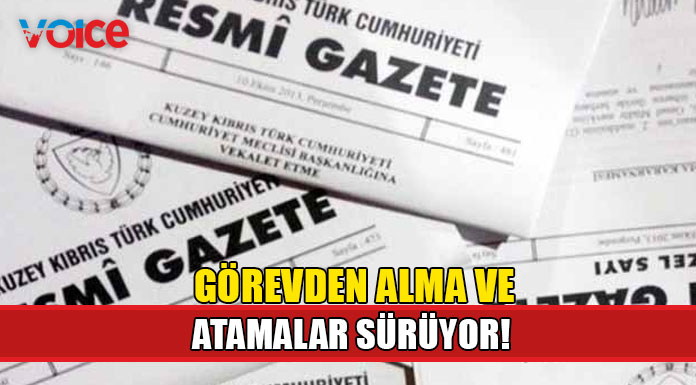 Girne ve Gazimağusa Kaymakamlıklarına ve İstatistik Kurumu Başkanlığına yapılan atamalar Resmi Gazetede yayımlandı
