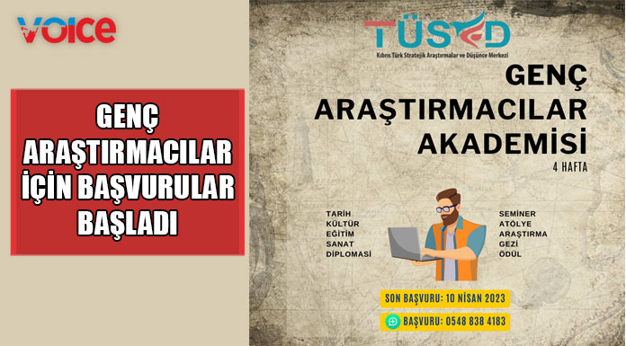 Genç Araştırmacılar Akademisi için başvurular başladı