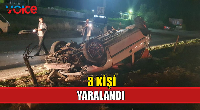 Dr. Küçük Bulvarında bir araç karşı şeride uçtu