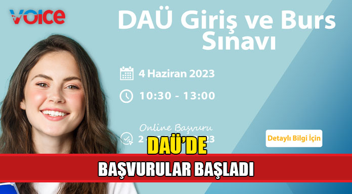 DAÜ giriş ve burs sınavına başvurular başladı