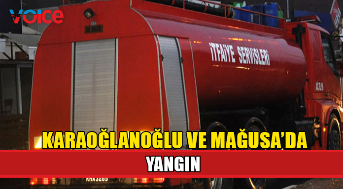 Karaoğlanoğlu'nda iş yeri, Mağusa'da araç yangını!