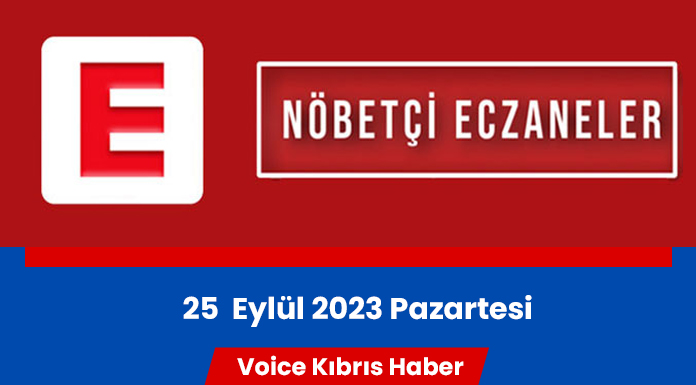 Nöbetçi eczaneler (25 Eylül 2023)