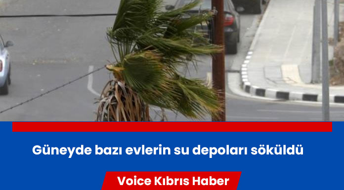 Şiddetli rüzgar Güney Kıbrıs’ta da etkili oldu