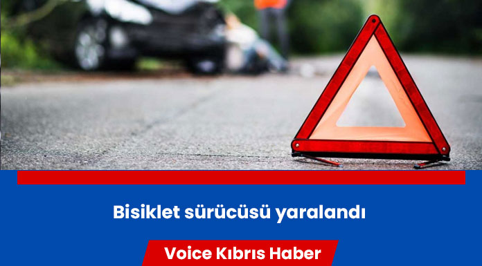 Girne'de aracın çarptığı bisiklet sürücüsü yaralandı