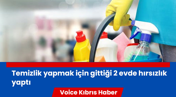 Temizlik yapmak için gittiği iki ayrı evi soydu