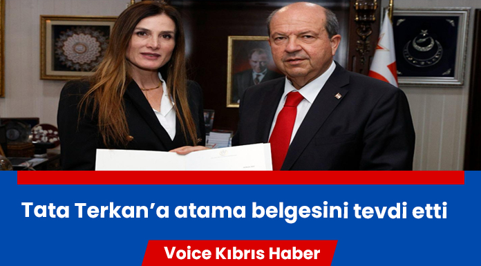 Tatar Prof. Dr. Remziye Terkan’a atama belgesini tevdi etti