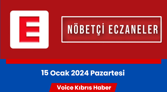 Nöbetçi eczaneler (15 Ocak 2024)