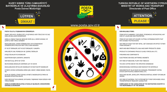 Posta Dairesi, ülkeye gelen koli ve paketlerde taşınması yasak ürünleri açıkladı