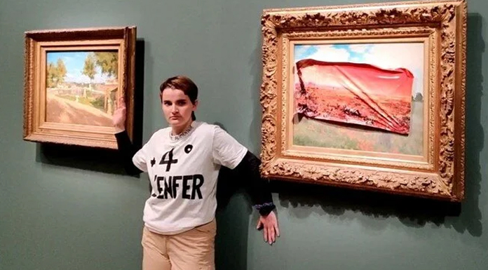 İklim eylemcileri bir sanat eserini daha tahrip etti