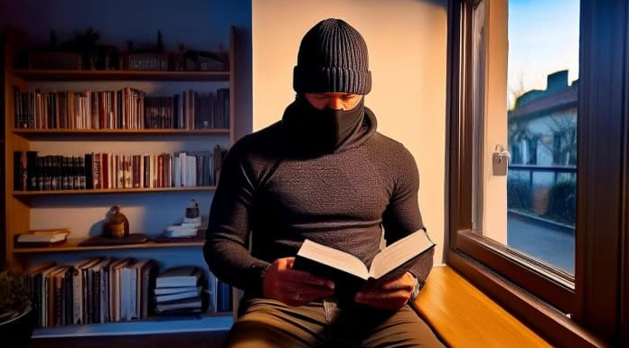 Hırsız kitap okumaya dalınca yakalandı