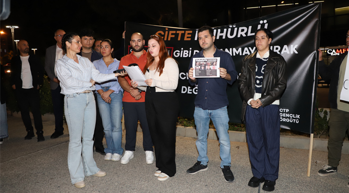 CTP'li gençler “Sahte Seçime Gerçek Eylem” sloganıyla eylem yaptı