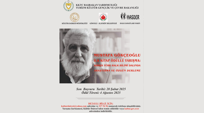 “Mustafa Gökçeoğlu İlk Kitap Ödüllü Yarışması” için son başvuru tarihi açıklandı