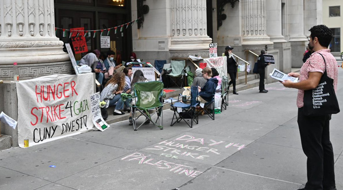 New York'taki üniversite öğrencilerinin Gazze için başlattıkları açlık grevi 14. gününde