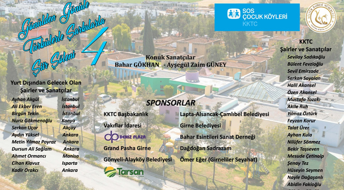 SOS Çocuk Köyleri yararına “Gönülden Gönüle Türkülerle Şarkılarla Şiir Şöleni düzenlenecek